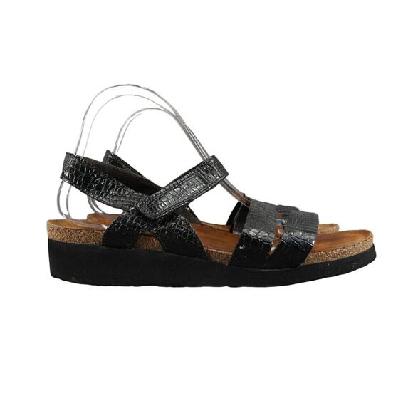 Naot Shoes Womens 40 Sandals Wedge Adjustable Leather Cork Fashion Comfort Kayla - Picture 2 of 15